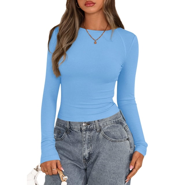 Remera PRETTYGARDEN de punto acanalado ajustada de manga larga S