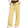 thumbnail image 5 of XXWXYD Girls Boys Baggy Sweatpants Straight Leg Open Bottom Casual Sweat Pants Drawst𝗋ing Color Block Wide Leg Track Pants Joggers, 5 of 7