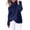 Dark Blue, variant on Sweaters for Women Trendy Long Sleeve Pullove Turtleneck-Neck Casual Sweater Tops Watermelon Red