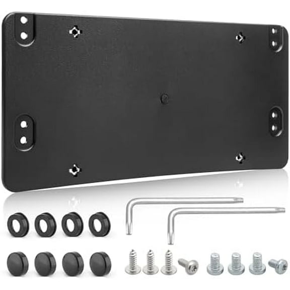 Rear License Plate Bracket Fit for 2008-2023 Mercedes-Benz  for Tail Bumper Car Tag Holder Frame  OE 1698170211 A0008101711 w/Mounting Screws Cover Wrench$$Vehicle Parts & Accessories