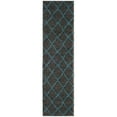 thumbnail image 6 of SAFAVIEH Arizona Wayra Geometric Diamonds Shag Area Rug, Grey/Turquoise, 9' x 12', 6 of 11