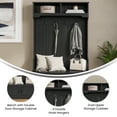 thumbnail image 4 of BizChair Double Door Coat Rack Storage Bench Wide Hall Tree, 4 of 14