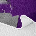thumbnail image 5 of Erosebridal Purple Gray Quilt Full, Contemporary Brush Strokes Full Bedspread Sets, Gray Reversible 3-Piece 1 Coverlet and 2 Pillowcases, 5 of 7