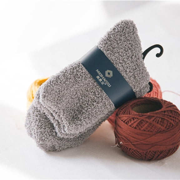 Womens Fuzzy Sock Home Socks Soft Solid Color Bed Floor Socks Fluffy Warm Winter