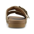 thumbnail image 4 of Journee Womens Cosette Double Strap and Buckle Slip On Flat Sandals, 4 of 10