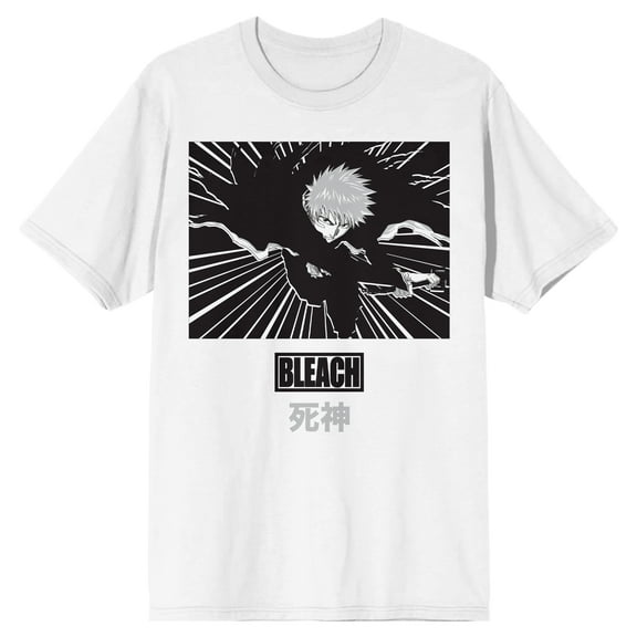 Bleach Anime Cartoon Official Bootleg Character Men's White Graphic Tee- XL