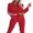 Red, variant on Three Piece Sets for Women Lounge Outfits Striped Tape Long Sleeve Bomber Jacket and Elastic Sporty Pants with Tank Tops Tracksuit Black-L