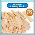 thumbnail image 5 of Play Build Wooden Building Blocks Set - 200-Piece Plank Block Construction Toys, STEM Educational Wood Toy for Kids and Toddlers, 5 of 8
