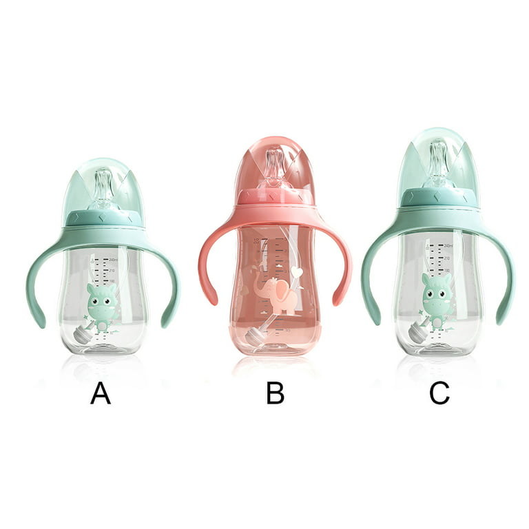 No Spill Sippy Cup For Toddlers Wide-Caliber Baby Drinking Bottle With  Gravity Ball Straw Milk Water Dual-Use Kids Feeding Cups - AliExpress