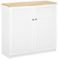 thumbnail image 1 of HOMCOM Storage Cabinet Floor Standing Kitchen Sideboard Louvred Door, 1 of 10