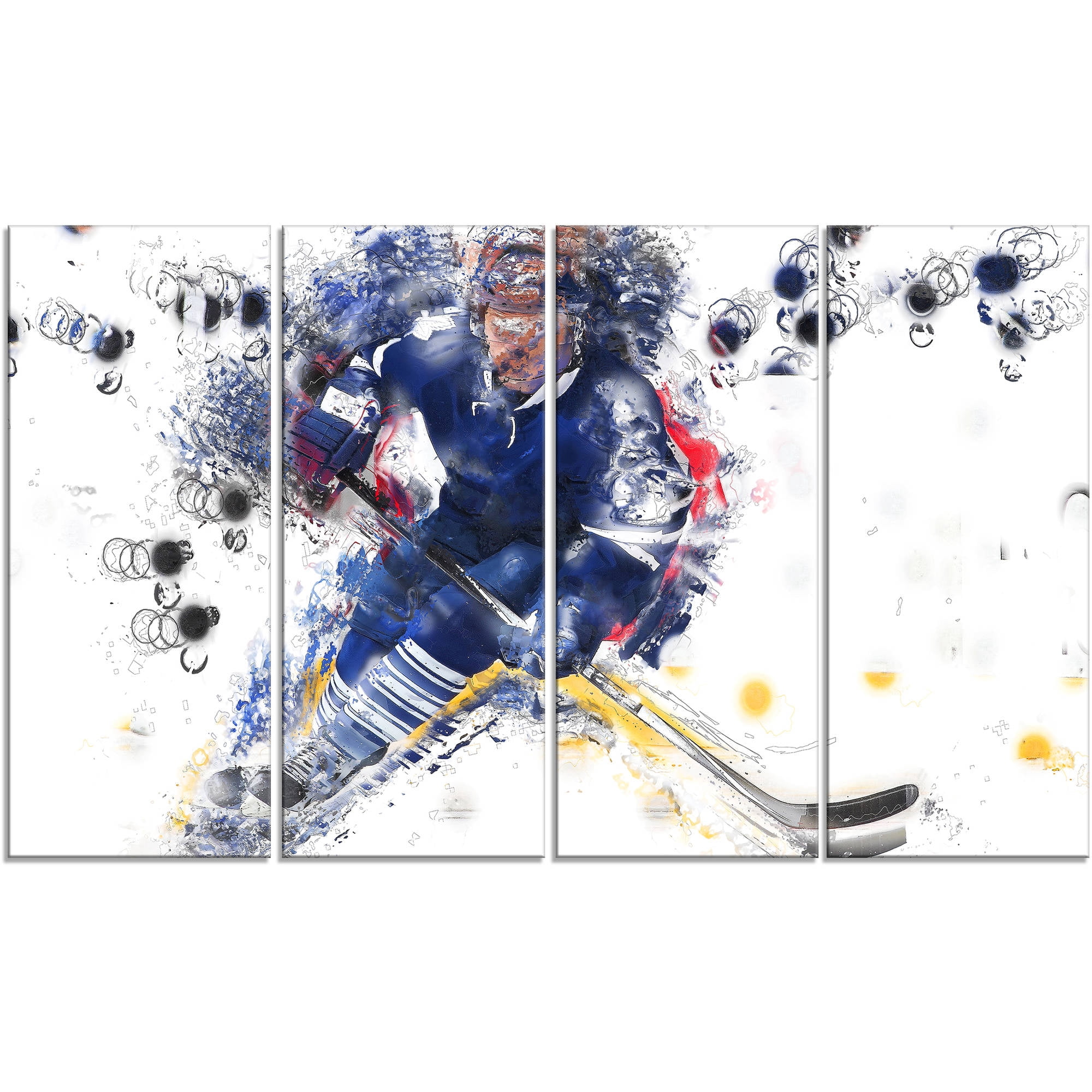 DESIGN ART  "Hockey Penalty Shot" Canvas Art Print
