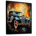 thumbnail image 2 of Designart "Abstract Retro Auto Reminiscence I" Car Vintage Floater Framed Wall Decor, 2 of 5