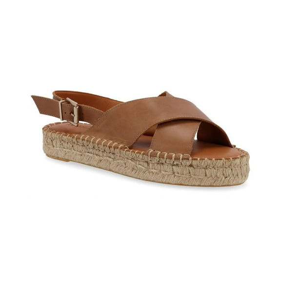 ALOHAS Crossed Leather Espadrille, 39