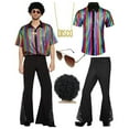 thumbnail image 2 of FYEGRE Men's Disco Performance Outfit Classic Retro Shiny Jumpsuit Elegant Court Style For Stage Show Party Wear Multicolour XXXL, 2 of 4