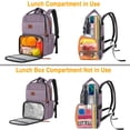 thumbnail image 5 of Matein Lunch Backpack, 15.6in Laptop Backpack with Insulated Compartment for Adults, Purple, 5 of 7