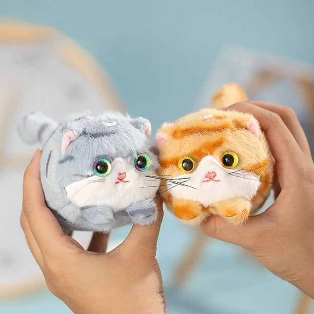 Peluche interactivo para mascotas | Movimiento de movimiento de movimiento de la cola de la cuerda | Figura de peluche | Tejido suave | Juguete sensorial para aliviar el estrés | Portátil 10x8x8cm |