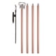 thumbnail image 1 of Naiovety Kit de soporte de luz para acampar de acero inoxidable, portátil, desmontable, de Color sólido, linterna para mochilero, soporte para poste carpas Oro Naiovety OD020869-03, 1 of 6