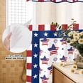 thumbnail image 2 of No Hook Shower Curtain with Built-in Rings - American Flag 4th of July Washable Waterproof Fabric Bathroom Curtains for Hotel,Rentals, 60 X 72 Inch Long , Red White Blue Striped, 2 of 9