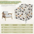 thumbnail image 5 of Renewold Waterproof Patio Chair Covers UV Protection Weatherproof Lounge Chair Covers Heavy Duty Funiture Covering Fits up to 29W x 33D x 36H Inches, Chicken Rooster Floral White, 5 of 7
