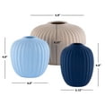 thumbnail image 2 of SAFAVIEH Jacie Solid Ceramic Vase, Set of 3, Grey/Navy/Light Blue, 2 of 5