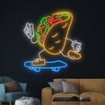 thumbnail image 3 of Handmadetneonsign Tacos Skateboarding Neon Sign, Skateboard Tacos Led Sign, Taco Skateboarder Led, 3 of 5