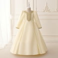 thumbnail image 2 of EnJoCho Girls Musli𝗆 Dress Islami𝖼 Abaya Girls Ramadan Musli𝗆 Dress Toddler Girls Long Sleeve Lace Embroidered Islami𝖼 Eid Abaya Prayer Dress Kids Kaftan Arabic, 2 of 6