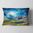 thumbnail image 2 of Designart Sunset over Alpine Lakes - Landscape Photography Throw Pillow - 12x20, 2 of 5