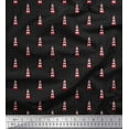 thumbnail image 1 of Soimoi Moss Georgette Fabric Dot & Light House Shirting Print Sewing Fabric Yard 42 Inch Wide, 1 of 3