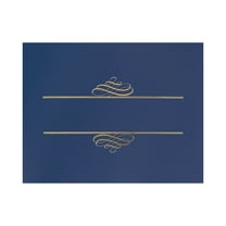 Great Papers Embossed Foil Certificate Holders 8.5" x 11" Navy 5/Pack (903119)