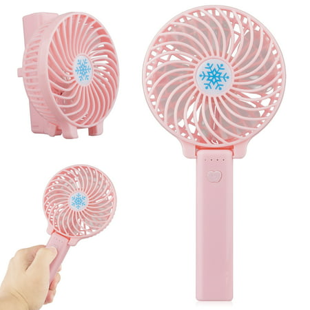 Mini Handheld Fan, with USB Rechargeable Battery, Foldable Personal Portable Desktop Table Cooling Electric Fan for Office Room Outdoor Household Traveling(Low/Medium/High