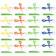 thumbnail image 5 of FELTECHELECTR 4 juegos de cucharas de plástico prácticas, recogedor, tijeras, pinzas y pinzas de plástico, 5 of 7