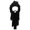 L-black, variant on Creative Barbarian Knit Beard Hat Funny Knit Cap Wig Beanie Hats Winter Knitted Hat