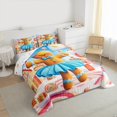 thumbnail image 3 of Manfei Gingerbread Man Full Size Comforter Sets for Kid, Christmas Candy Dessert Bedding Comforter Set, Kawaii Cartoon Reversible Bedding Sets, Breathable Home Decor, 3pcs, 3 of 8