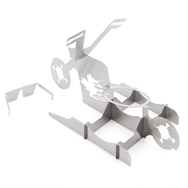 Billuyoard Estante para asar pollos, ahorro de espacio para asar a la parrilla, decoración en forma de motocicleta, soportes, suministros para Cocina y Comedor
