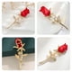 thumbnail image 2 of KAKOWELY Broche de rosa, broche de diamantes de imitación, broche de ramo, broche de boda, accesorio de broche, 2 of 5