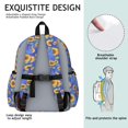 thumbnail image 5 of Sunflower Blue Pattern Cute School Backpack with Padded Back and Adjustable Shoulder Straps 13.4"x11"x4.7", 5 of 5