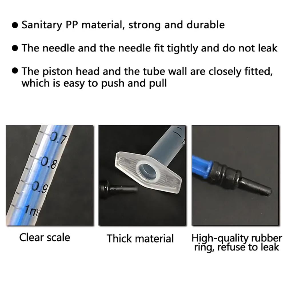 Wmool 10Pcs 1ML trient Measuring Plastic Disposable Syringe Fctional US HOTSALE
