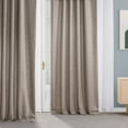 thumbnail image 2 of HPD Half Price Drapes Hummingbird Brown Italian Faux Linen Room Darkening Curtains with Rod Pocket - 1 Panel - Window Curtains for Living Room & Curtains for Bedroom, 50W X 120L, 2 of 6