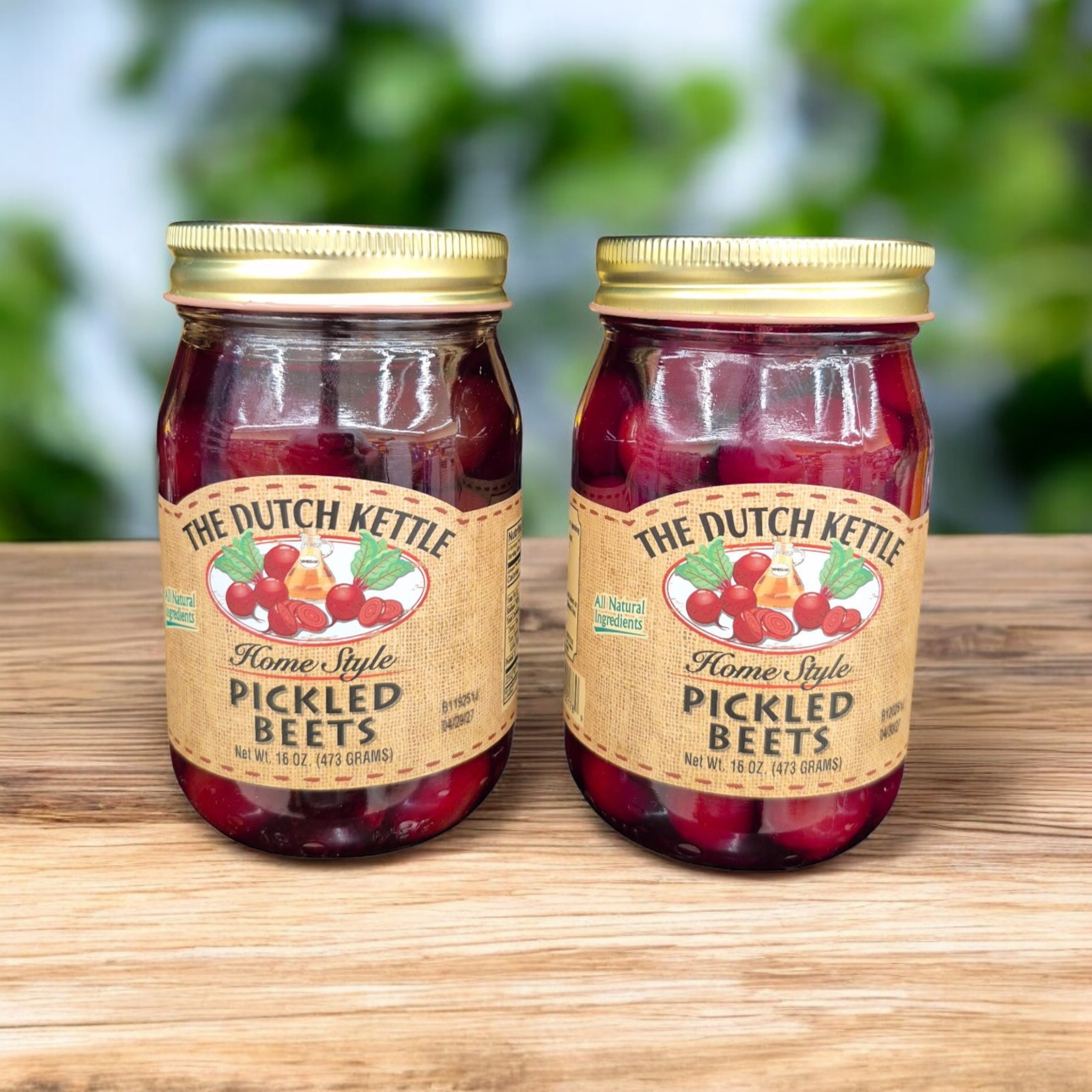 The Dutch Kettle Amish Homemade Pickled Beets – From the Finest Ingredients – Non-GMO – Preservative Free – Traditional Recipe for Authentic Flavor – 2 Pack (16 oz Glass Jars)