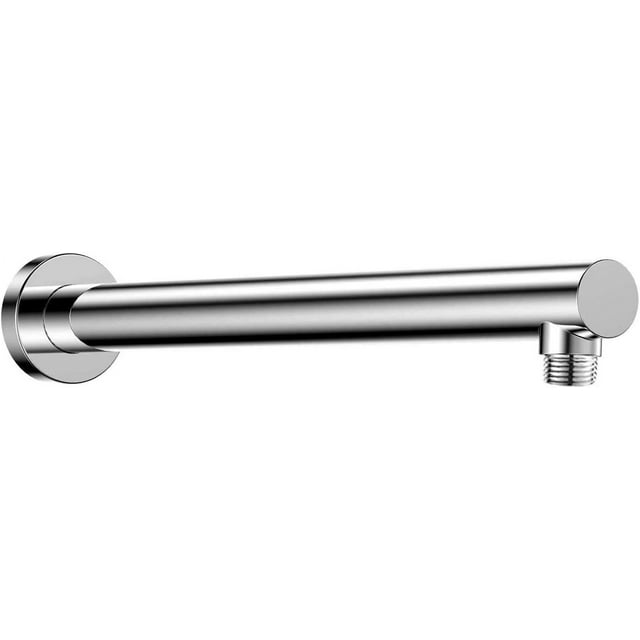 Extensión de ducha de acero inoxidable de 16 pulgadas, brazo de ducha de montaje en pared recto y redondo de acero inoxidable con brida para cabezales de ducha tipo lluvia en el baño