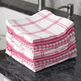 thumbnail image 5 of T-fal Coordinating Flat Waffle Weave Dish Cloth, Eight Pack, Pink, 5 of 5