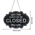 thumbnail image 3 of Double-Sided Open Closed Sign | Vintage Wooden Shop Door Hanging | Business Hours Indicator | Rustic Storefront Decoration | Home Entry Wall Ornament | 12X8 Inch, 3 of 8