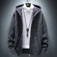 thumbnail image 2 of Ropa para hombre, cárdigan rojo con cremallera, suéteres de punto con cremallera para hombre, sudadera con capucha, chaqueta, abrigo, réplica de alta calidad, algodón grueso de invierno XA, 2 of 5