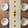 thumbnail image 4 of Table Runner 72 Inches Long for Kitchen Dining, Sunflower Dresser Scarf Farmhouse, Dining Table Decorations for Wedding/Parties, Gnomes Truck Elegant Pastoral Rustic 14 x 72 In, 4 of 8