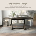 thumbnail image 4 of FOA Peter 78 in. Rectangular Wood Dining Table in Gray Finish, Seats up to 8, 4 of 8