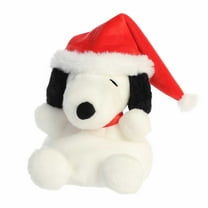 Aurora - Mini White Festive Stuffed Animal - Palm Pals 5" Santa Snoopy - Peanuts
