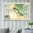 thumbnail image 2 of Window View Mystical Style Gigantic Whale Flying above the Clouds Gallery 16x24 inches, 2 of 4