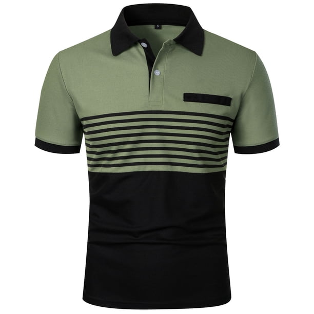 Camisas de Manga Larga para Hombres Casual Botón Sólido Suéter Camiseta Solapa, Poliéster Ligero para Primavera Verano