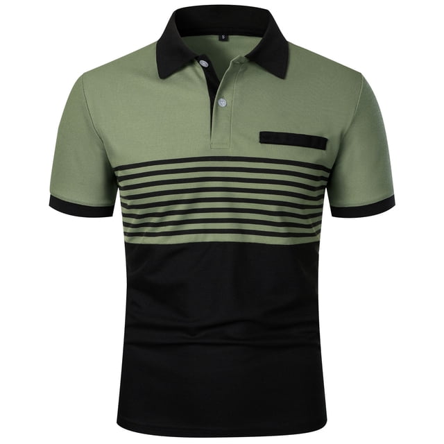 Camisas de Manga Larga para Hombres Casual Botón Sólido Suéter Camiseta Solapa, Poliéster Ligero para Primavera Verano