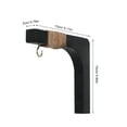thumbnail image 2 of LOLIPPYY 2-Pack Black Wooden Plant Hooks for Hanging Pots, Rustic Wall Brackets for Indoor and Outdoor Use, 2 of 6
